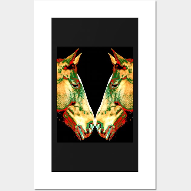 Abstract Horse Heads Wall Art by AdiDsgn